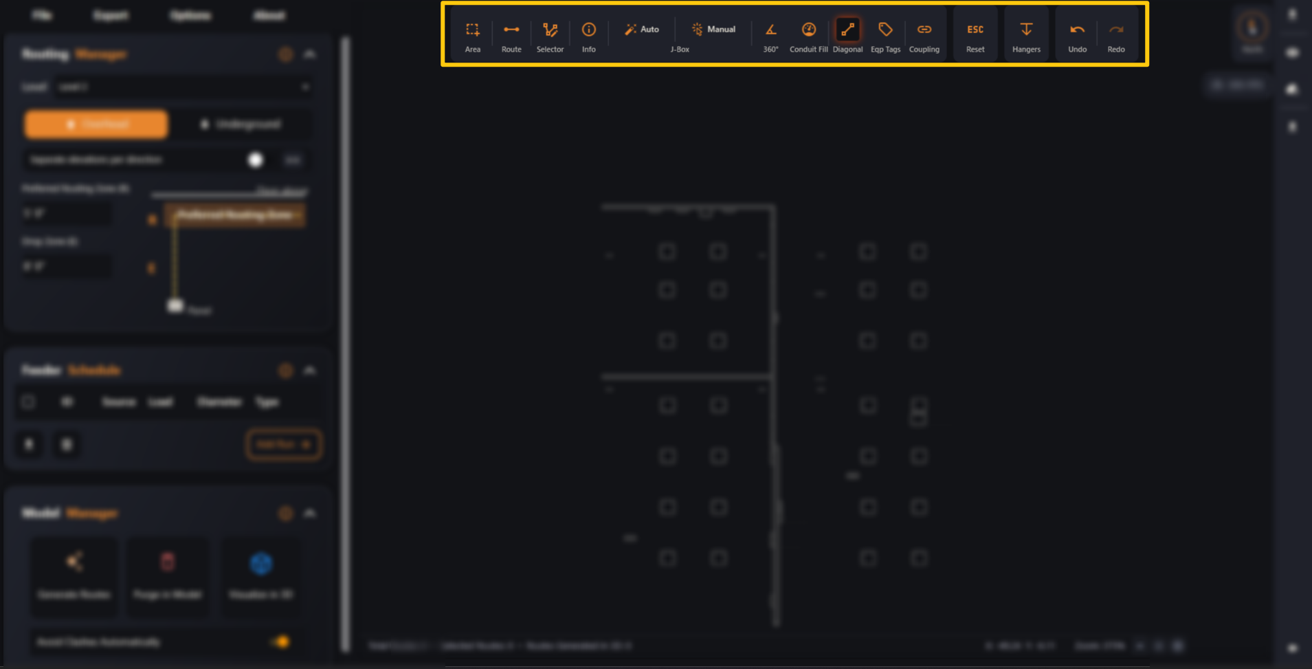 The Action Buttons toolbar, highlighted in the main window