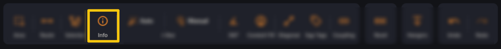 The Info button highlighted in the viewer toolbar