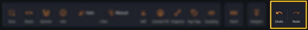 The Undo and Redo buttons highlighted in the viewer toolbar