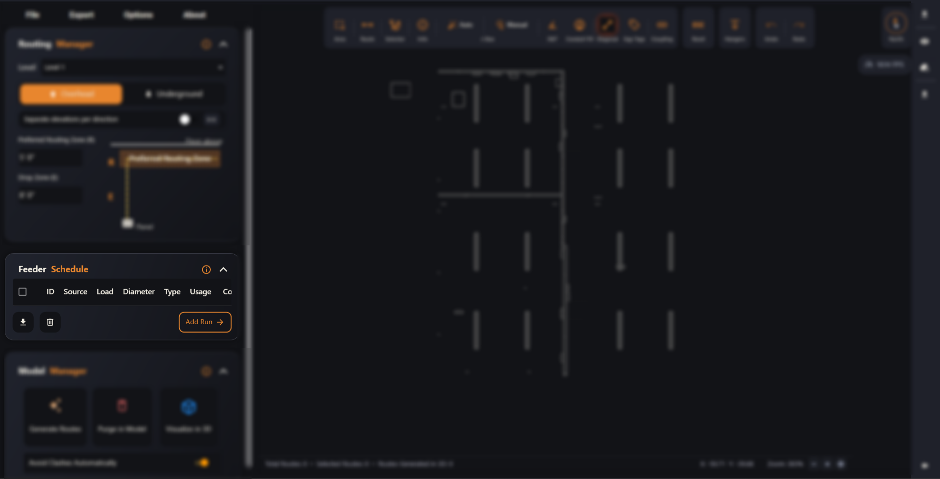 The Feeder Schedule panel in the main window