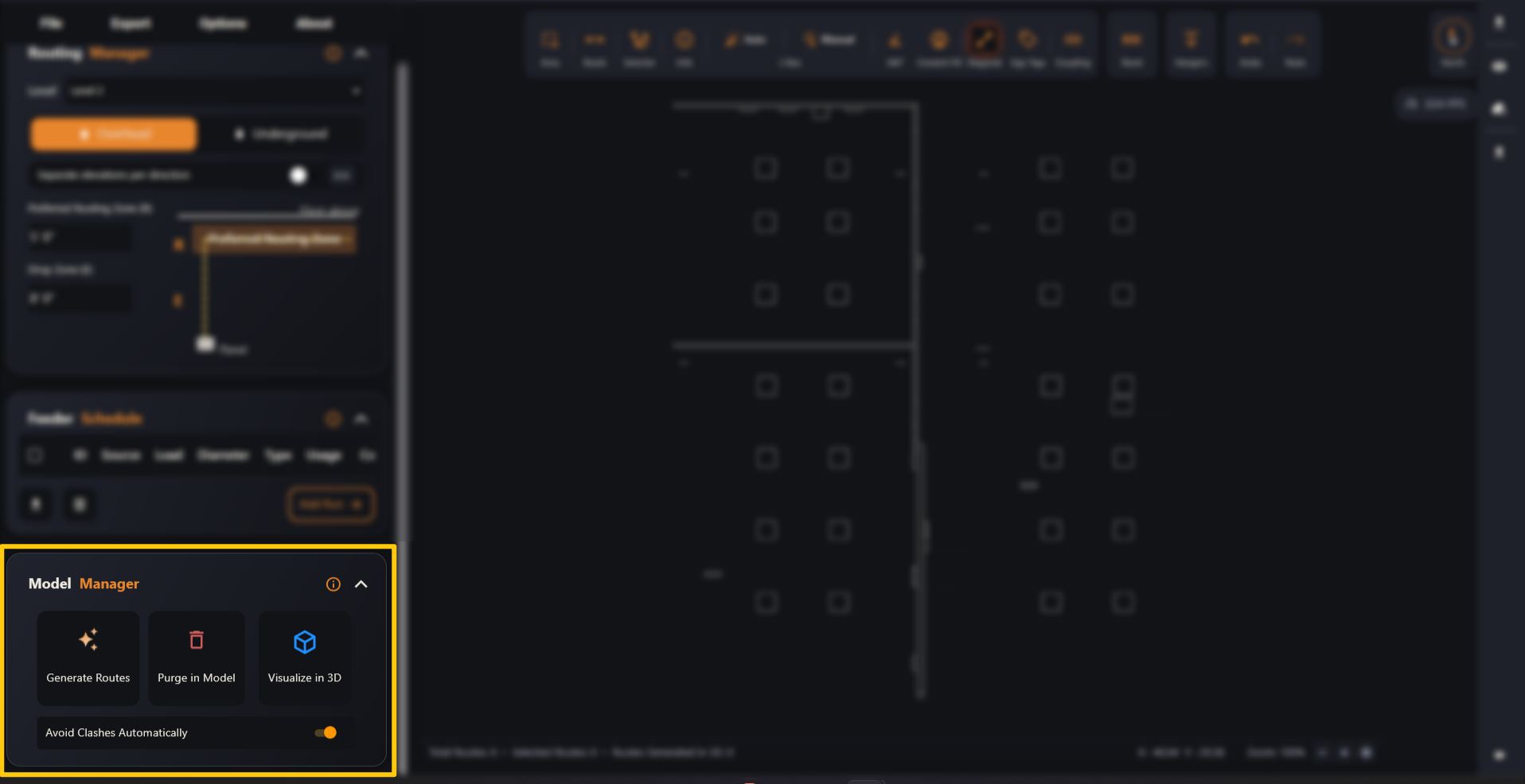 The Model Manager panel in the main window